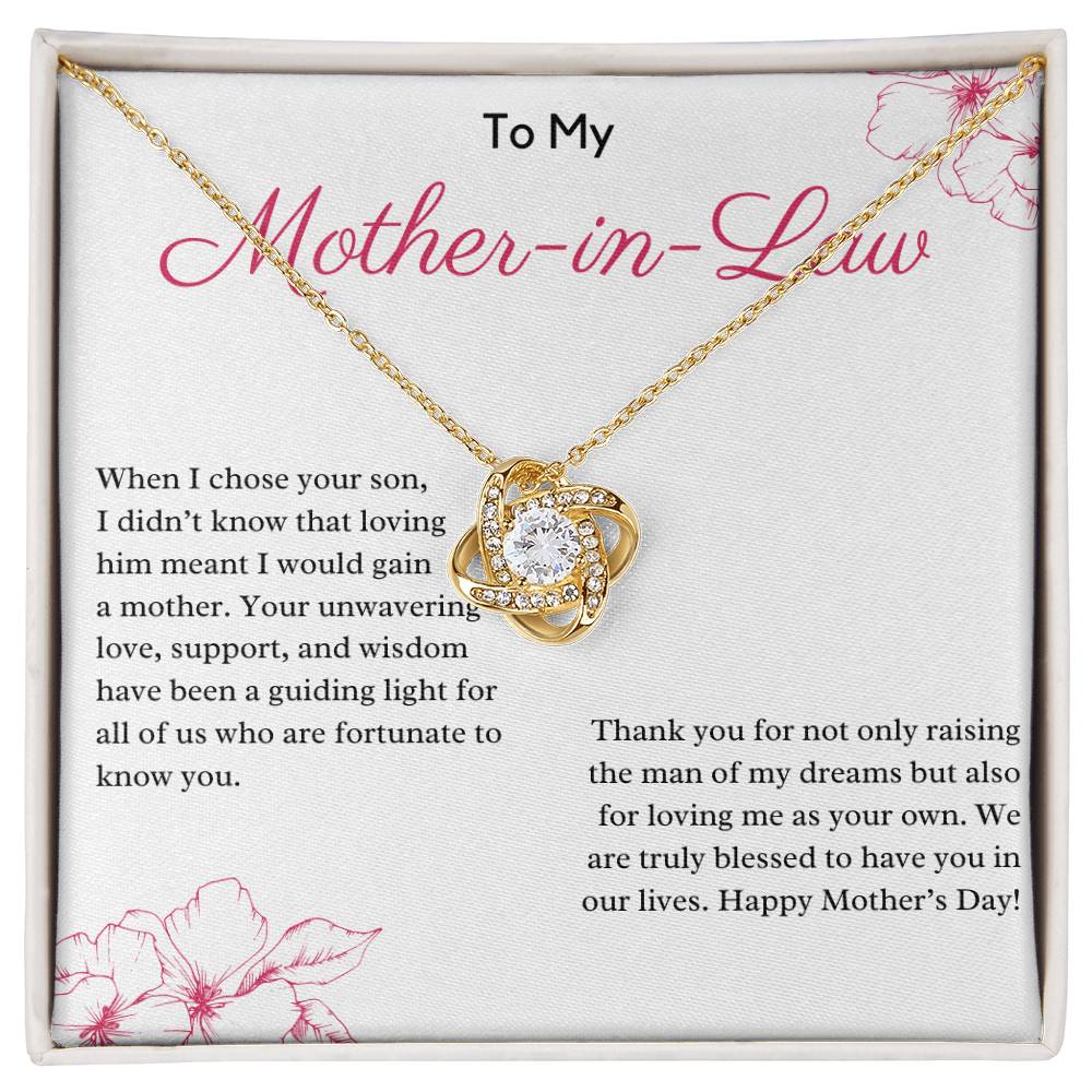 Gift for Mother in Law from Daughter in Law - "Thank you for Loving me as Your Own".