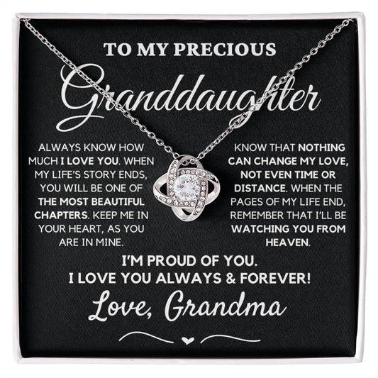 Gift for Granddaughter from Grandma - "Always Know How Much I Love You".